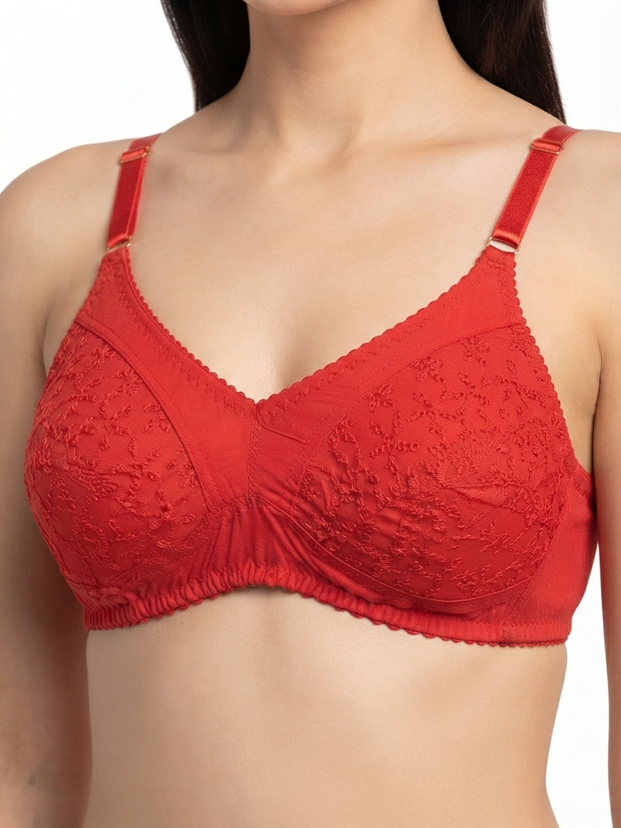 Cotton Embroidery Bra