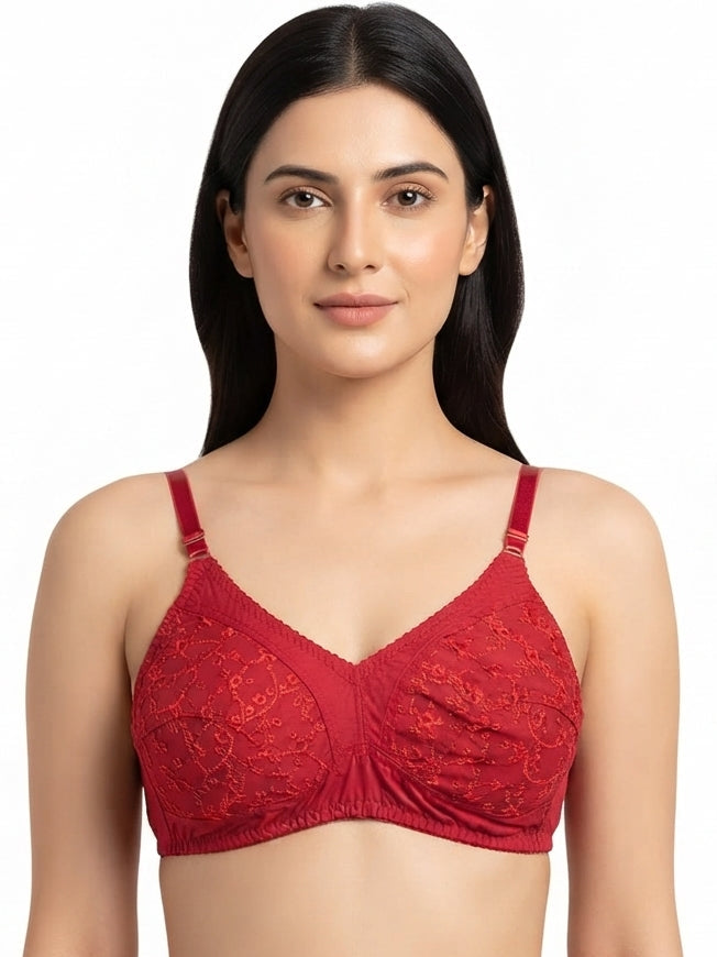 Cotton Embroidery Bra