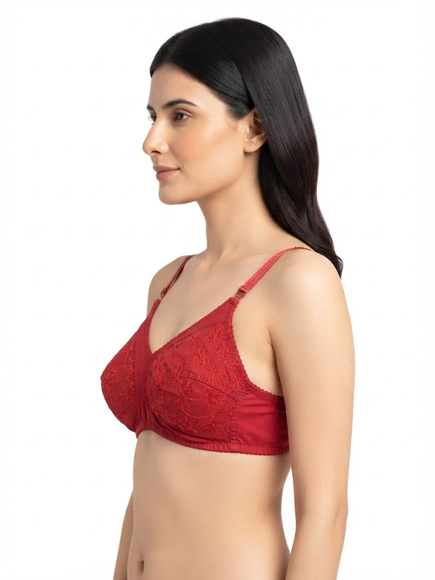Cotton Embroidery Bra