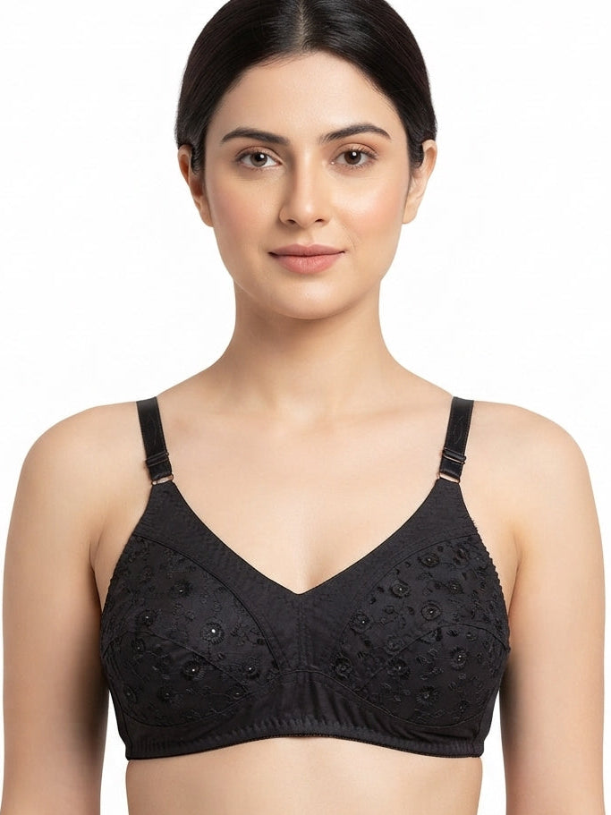Cotton Embroidery Bra