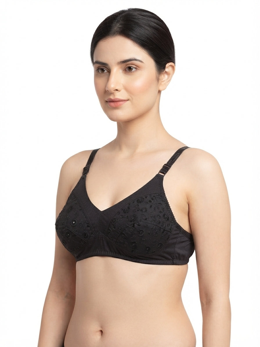 Cotton Embroidery Bra