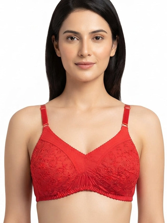 Cotton Embroidery Bra