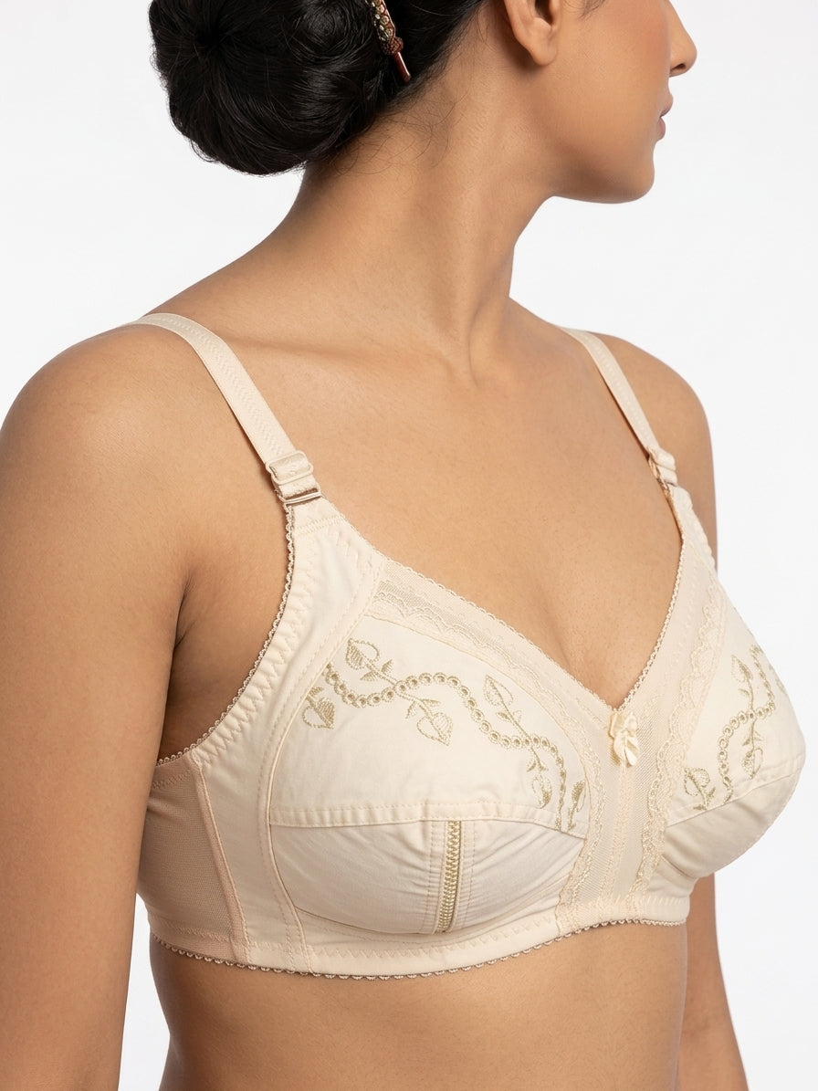 Elegance Embroidery Cotton Bra (625)
