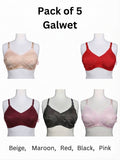 Simple Cotton Bra (Pack of 5)