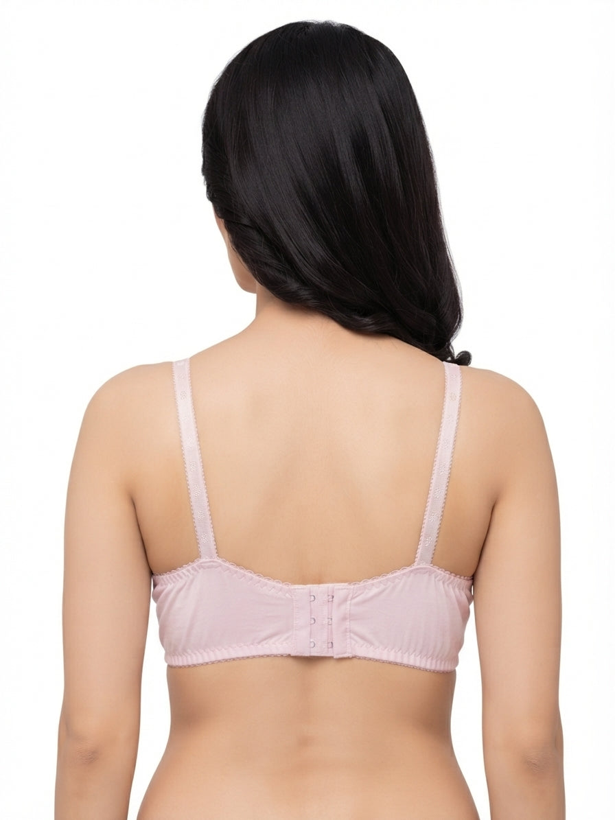 Half Embroidery Cotton Bra