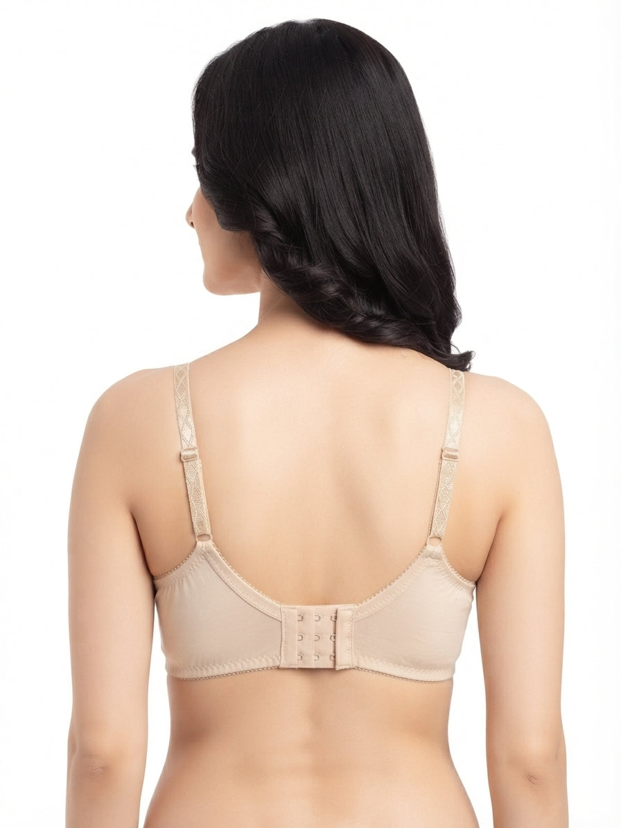 Half Embroidery Cotton Bra