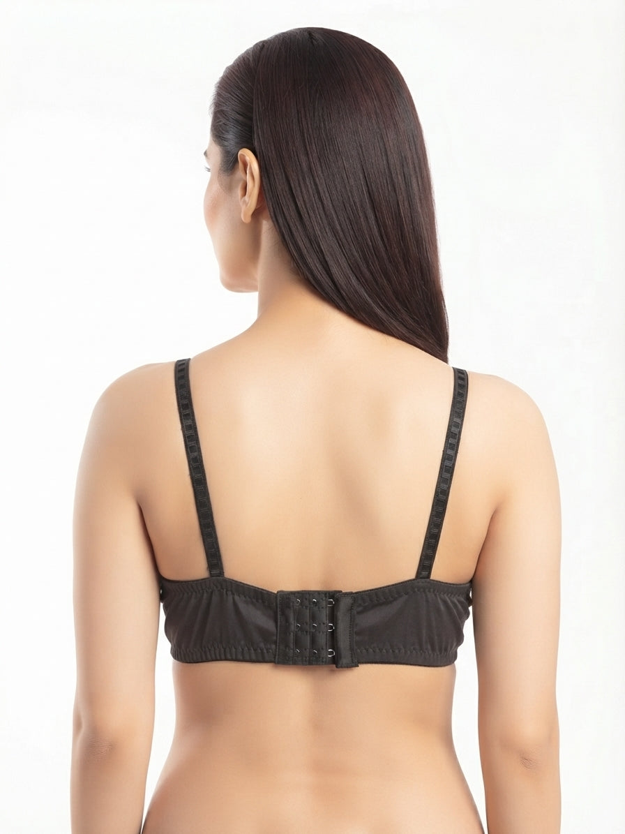 Half Embroidery Cotton Bra
