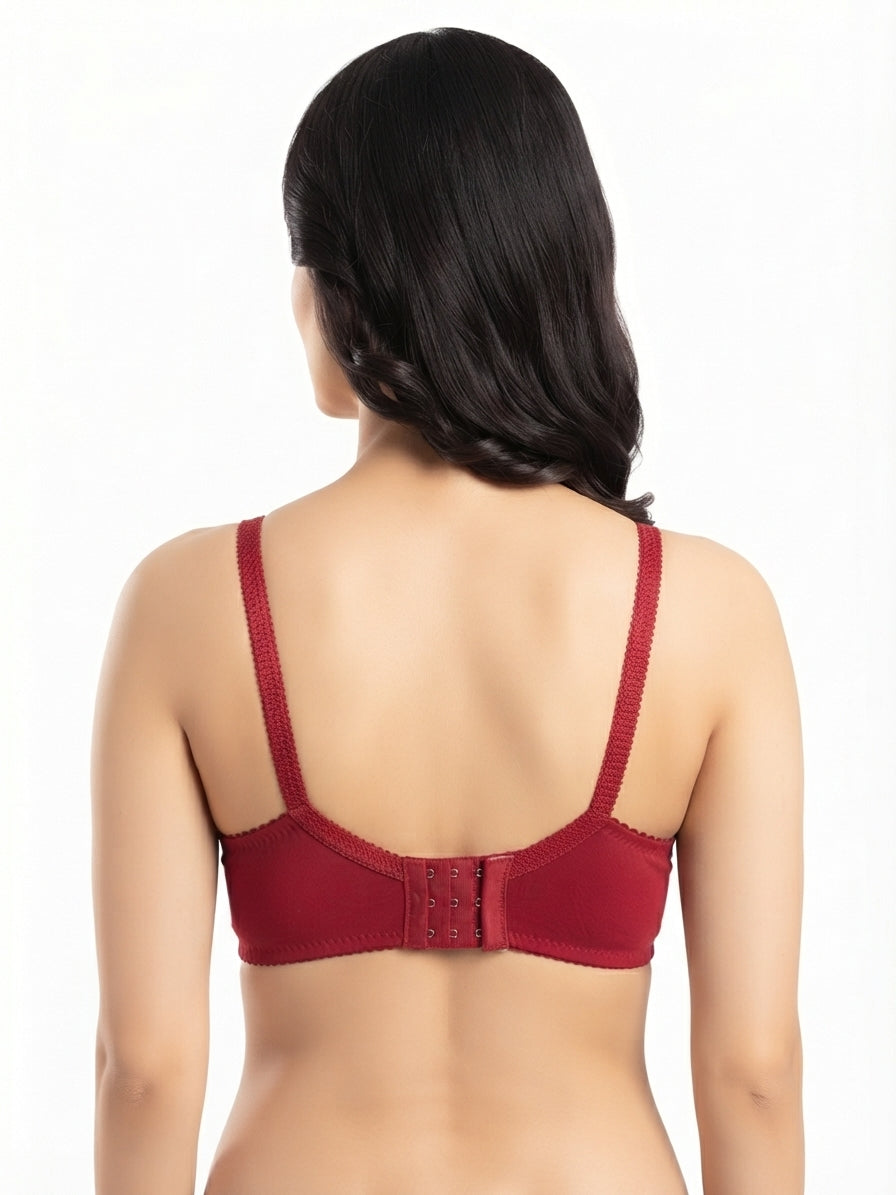 Half Embroidery Cotton Bra